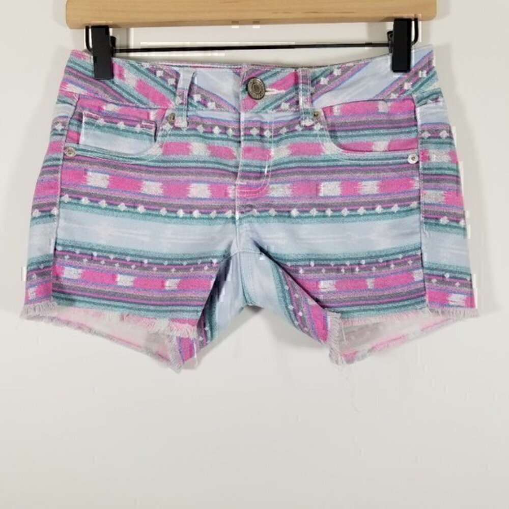 American Eagle Stretch Stripped Shorts Size 2